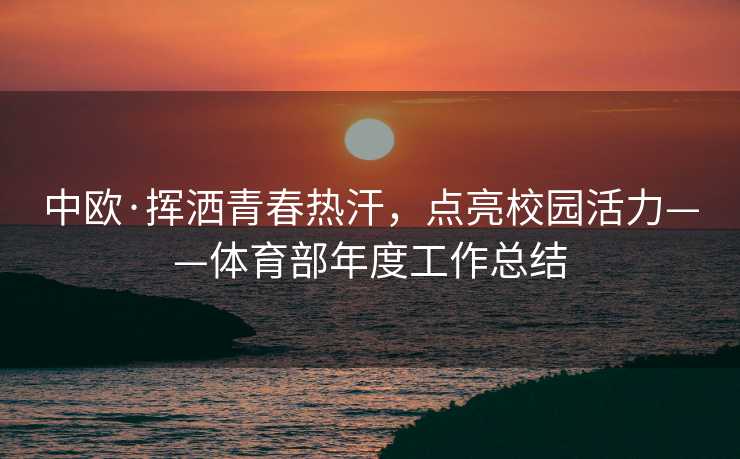 中欧·挥洒青春热汗，点亮校园活力——体育部年度工作总结