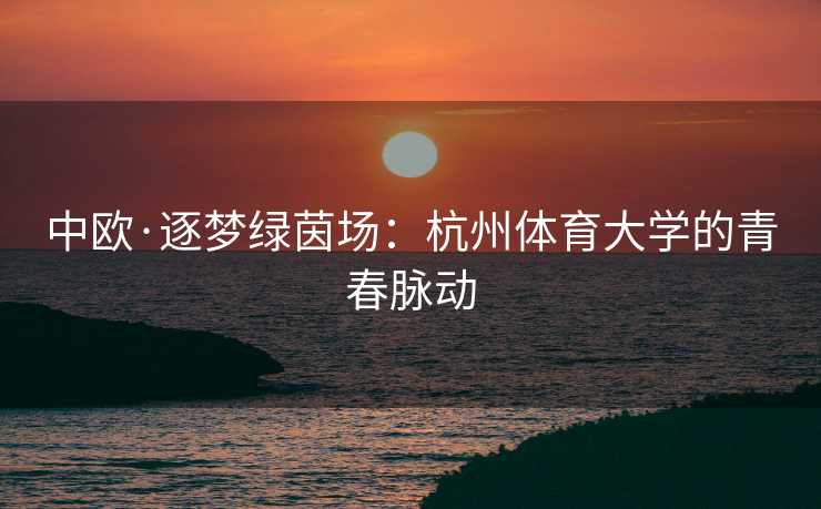 中欧·逐梦绿茵场：杭州体育大学的青春脉动