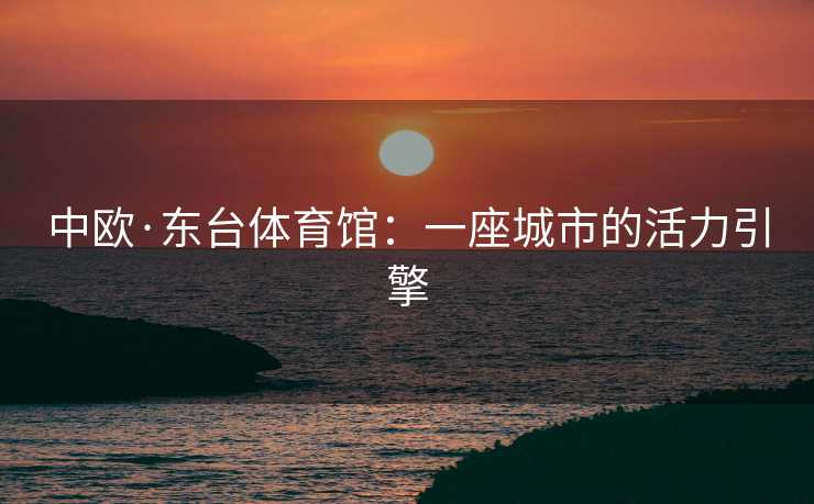中欧·东台体育馆：一座城市的活力引擎